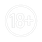 18 plus warning logo